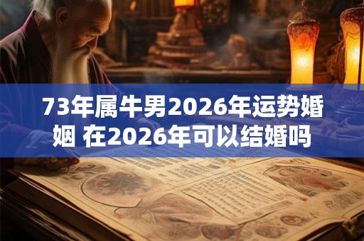 73年属牛男2026年运势婚姻 在2026年可以结婚吗