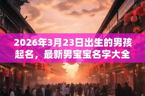 2026年3月23日出生的男孩起名，最新男宝宝名字大全