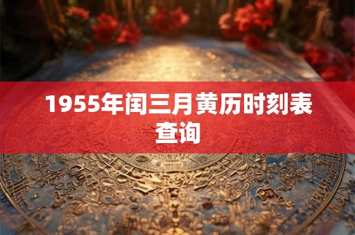 1955年闰三月黄历时刻表查询