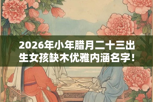 2026年小年腊月二十三出生女孩缺木优雅内涵名字！