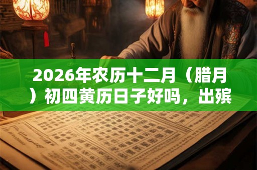 2026年农历十二月（腊月）初四黄历日子好吗，出殡行吗？