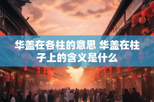 华盖在各柱的意思 华盖在柱子上的含义是什么