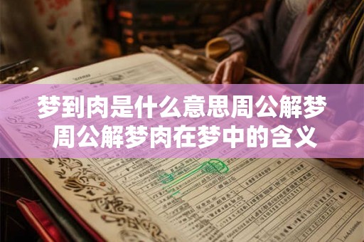 梦到肉是什么意思周公解梦 周公解梦肉在梦中的含义