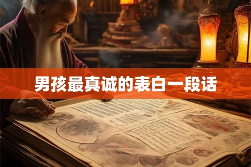 男孩最真诚的表白一段话