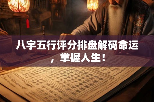 八字五行评分排盘解码命运，掌握人生！