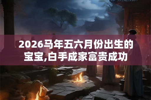 2026马年五六月份出生的宝宝,白手成家富贵成功