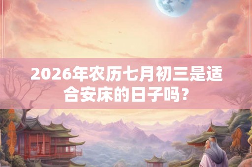 2026年农历七月初三是适合安床的日子吗？