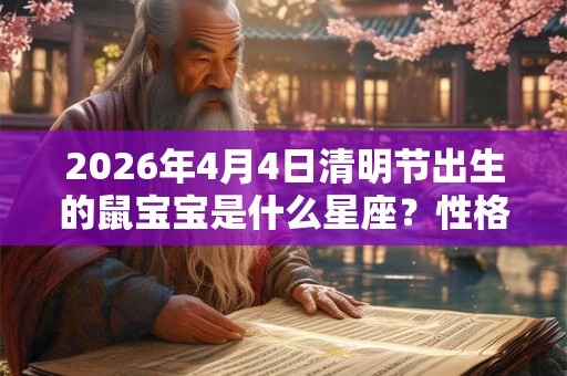 2026年4月4日清明节出生的鼠宝宝是什么星座？性格好不好？