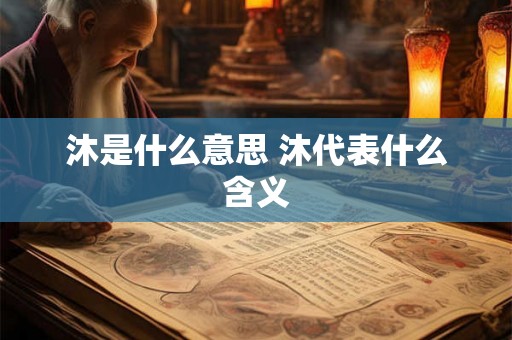 沐是什么意思 沐代表什么含义