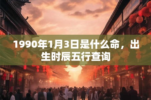 1990年1月3日是什么命，出生时辰五行查询