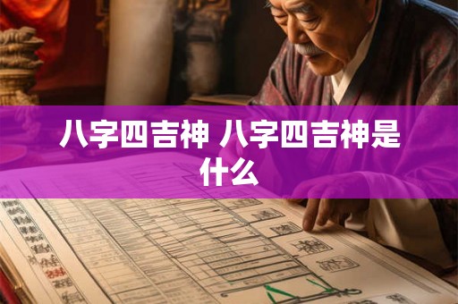 八字四吉神 八字四吉神是什么