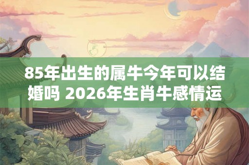 85年出生的属牛今年可以结婚吗 2026年生肖牛感情运势