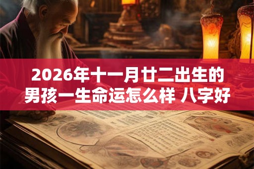 2026年十一月廿二出生的男孩一生命运怎么样 八字好不好
