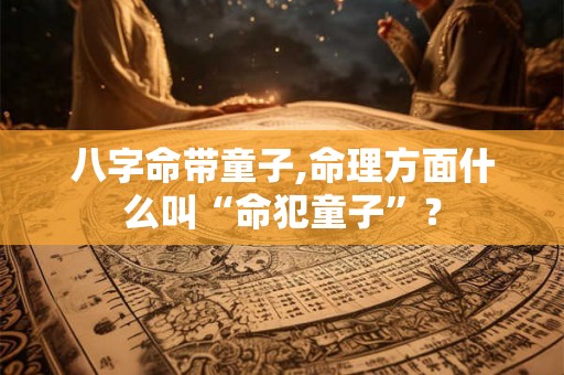 八字命带童子,命理方面什么叫“命犯童子”？