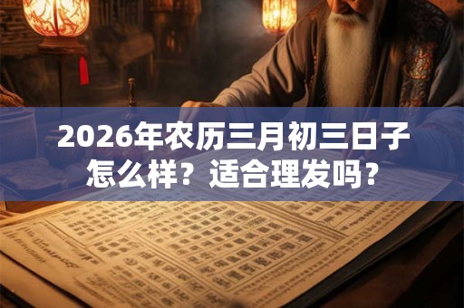 2026年农历三月初三日子怎么样？适合理发吗？
