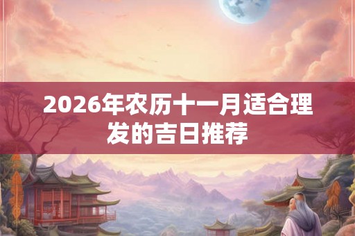 2026年农历十一月适合理发的吉日推荐