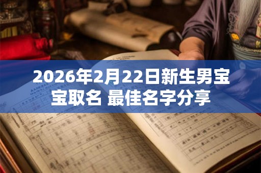2026年2月22日新生男宝宝取名 最佳名字分享