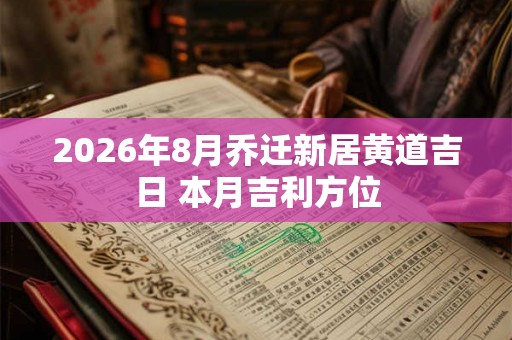 2026年8月乔迁新居黄道吉日 本月吉利方位 2026年8月乔迁新居黄道吉日 本月吉利方位
