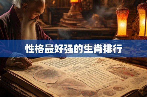 性格最好强的生肖排行