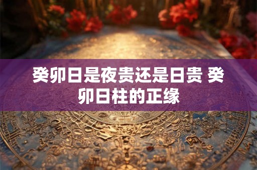癸卯日是夜贵还是日贵 癸卯日柱的正缘