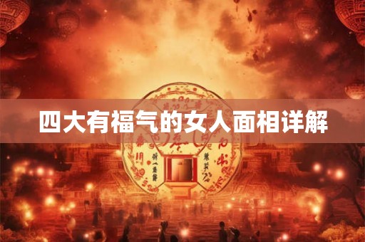 四大有福气的女人面相详解