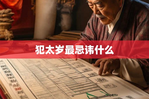 犯太岁最忌讳什么