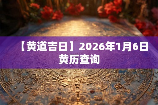 【黄道吉日】2026年1月6日黄历查询 【黄道吉日】2026年1月6日黄历查询
