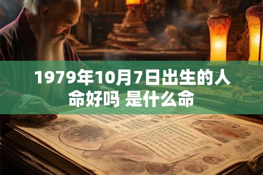 1979年10月7日出生的人命好吗 是什么命