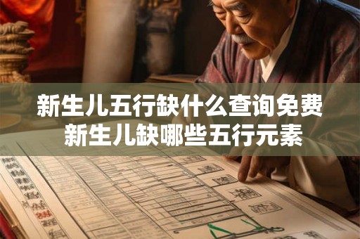 新生儿五行缺什么查询免费 新生儿缺哪些五行元素