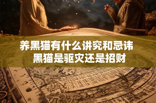 养黑猫有什么讲究和忌讳  黑猫是驱灾还是招财