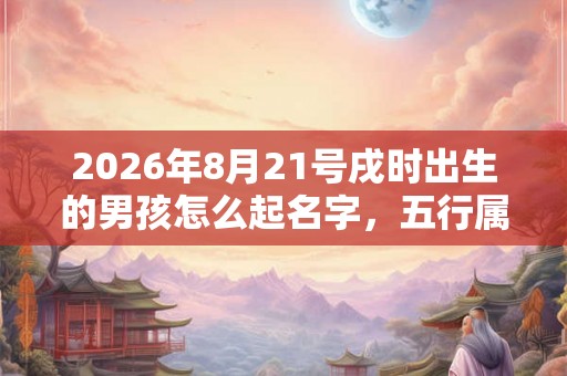 2026年8月21号戌时出生的男孩怎么起名字，五行属什么