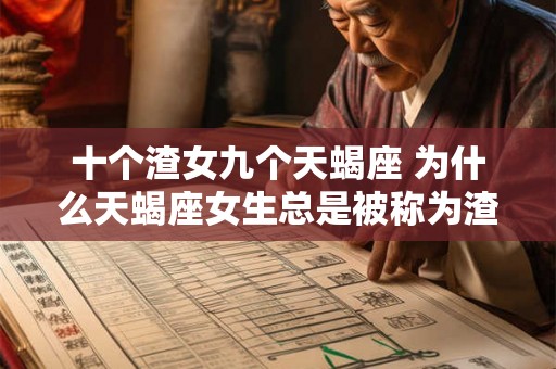 十个渣女九个天蝎座 为什么天蝎座女生总是被称为渣女