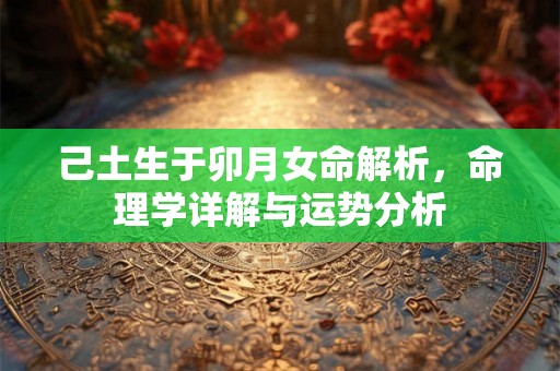 己土生于卯月女命解析，命理学详解与运势分析