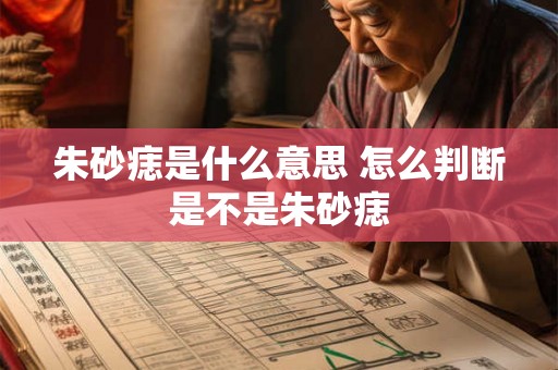 朱砂痣是什么意思 怎么判断是不是朱砂痣