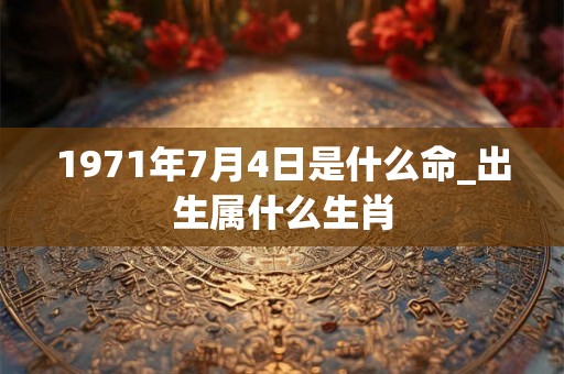 1971年7月4日是什么命_出生属什么生肖