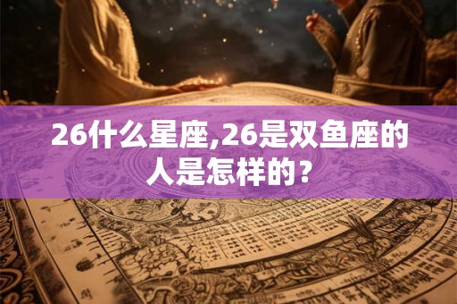 26什么星座,26是双鱼座的人是怎样的？
