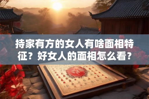 持家有方的女人有啥面相特征？好女人的面相怎么看？