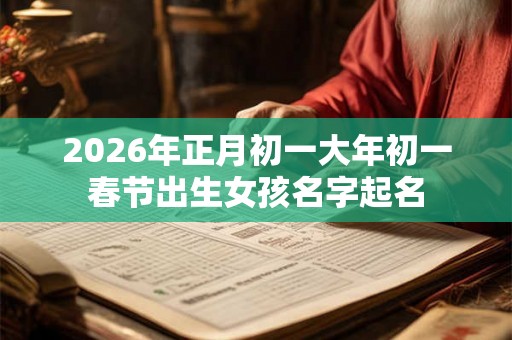 2026年正月初一大年初一春节出生女孩名字起名
