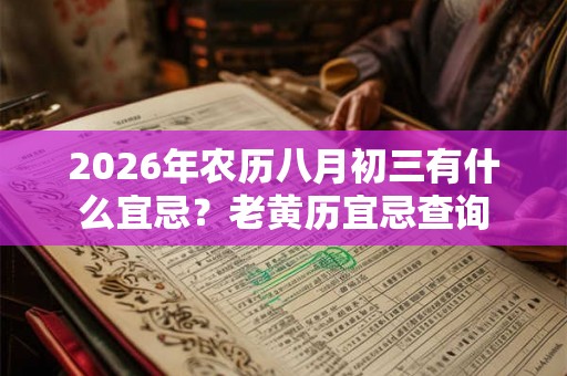 2026年农历八月初三有什么宜忌？老黄历宜忌查询