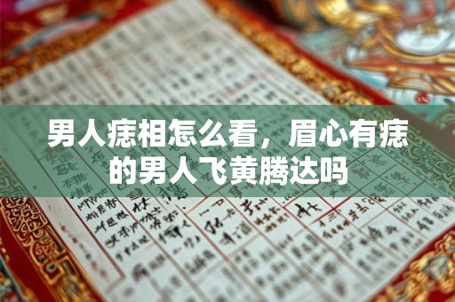 男人痣相怎么看，眉心有痣的男人飞黄腾达吗