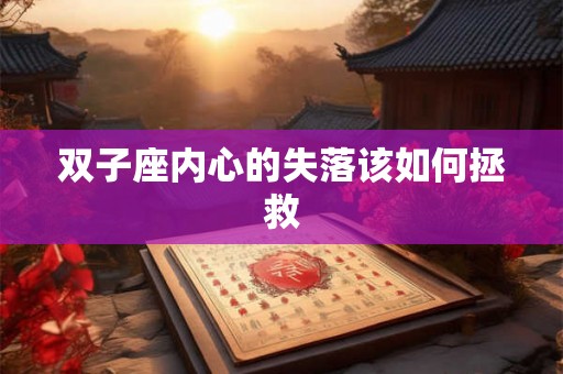 双子座内心的失落该如何拯救