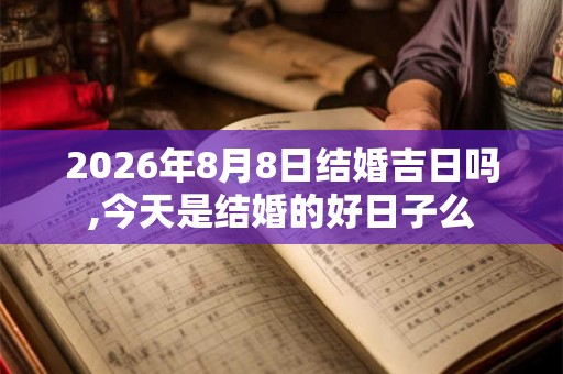 2026年8月8日结婚吉日吗,今天是结婚的好日子么