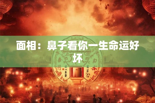 面相：鼻子看你一生命运好坏