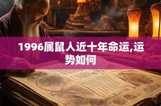 1996属鼠人近十年命运,运势如何