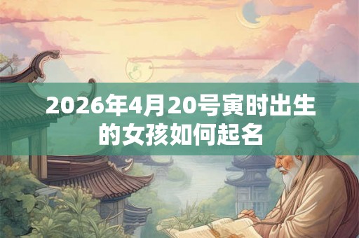 2026年4月20号寅时出生的女孩如何起名