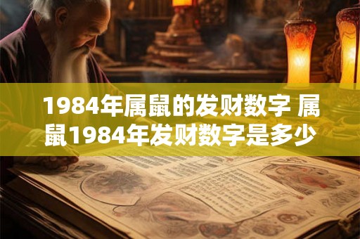 1984年属鼠的发财数字 属鼠1984年发财数字是多少
