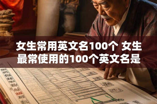 女生常用英文名100个 女生最常使用的100个英文名是什么