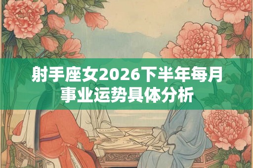 射手座女2026下半年每月事业运势具体分析
