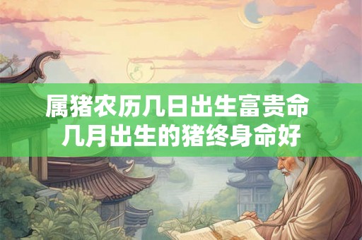 属猪农历几日出生富贵命 几月出生的猪终身命好