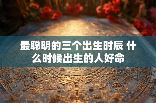 最聪明的三个出生时辰 什么时候出生的人好命 最聪明的三个出生时辰 什么时候出生的人好命